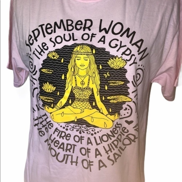 Women's size S September Birthday Pink T-Shirt - Picture 5 of 5